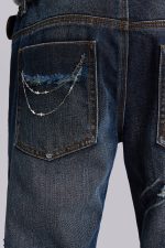 Cross Chain Blue Drift Jeans - Image 6