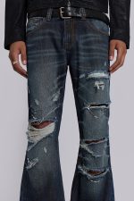 Cross Chain Blue Drift Jeans - Image 7