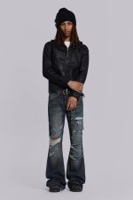 Cross Chain Blue Drift Jeans - Image 3