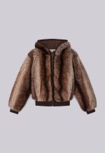 Bear Faux Fur Hooded Jacket - Image 2