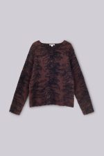 Brown Tiger Brushed Knit Jumper - Image 2