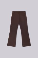 Brown Stacked Bootcut Suit Pants - Image 2