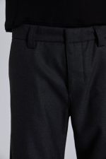 Charcoal Stacked Straight Suit Pants - Image 5
