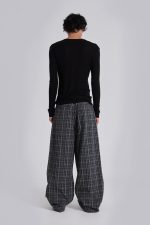 Black Check Goliath Suit Trousers - Image 4