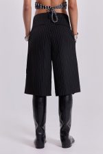 Black Pinstripe Goliath Shorts - Image 5