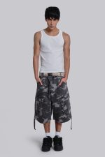 Black Cadet Camo Baggy Shorts - Image 2