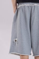 Grey Distressed Monster Shorts - Image 4