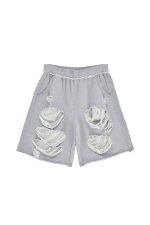 Grey Distressed Monster Shorts - Image 8