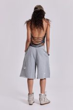 Grey Distressed Monster Shorts - Image 4