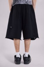 Black Distressed Monster Shorts - Image 4