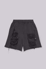 Black Distressed Monster Shorts - Image 2