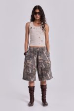 Woodland Camo Monster Jogger Shorts - Image 4