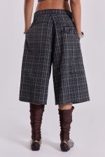 Black Check Jumbo Jorts - Image 4