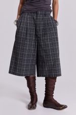 Black Check Jumbo Jorts - Image 2