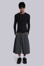 Black Check Jumbo Jorts - Image 7