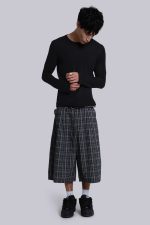 Black Check Jumbo Jorts - Image 3