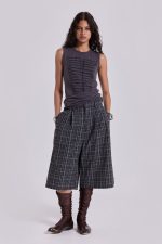 Black Check Jumbo Jorts - Image 6