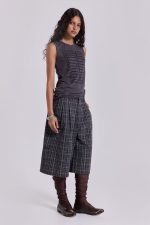 Black Check Jumbo Jorts - Image 7