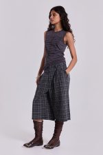 Black Check Jumbo Jorts - Image 3