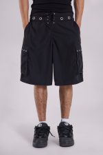 Black Eyelet Board Shorts - Image 2