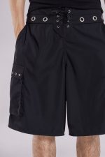 Black Eyelet Board Shorts - Image 7