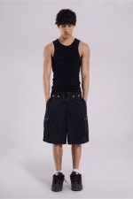 Black Eyelet Board Shorts - Image 3