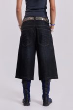 Creased Indigo Colossus Jorts - Image 3