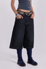 Creased Indigo Colossus Jorts - Image 4