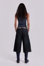 Creased Indigo Colossus Jorts - Image 5