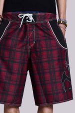 Tribal Check Board Shorts - Image 6