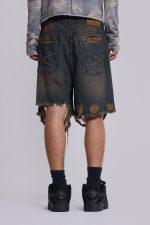 Dark Vintage Wash Glasto Shorts - Image 4