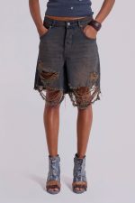 Dark Vintage Wash Glasto Shorts - Image 3