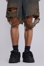 Dark Vintage Wash Glasto Shorts - Image 5