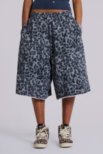Airbrush Grey Leopard Monster Shorts - Image 2