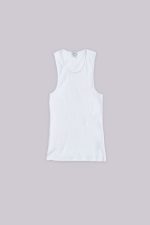 White Rib Full Length Vest - Image 2