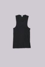 Black Rib Full Length Vest - Image 2