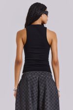 Black Rib Longline Vest - Image 2