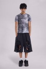 Black Distressed Monster Shorts - Image 3