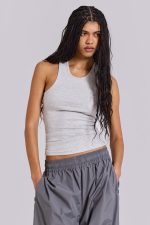 Grey Rib Longline Vest - Image 5