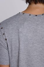 Studded Grey Mist T-Shirt - Image 4