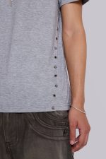 Studded Grey Mist T-Shirt - Image 5