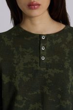 Digi Camo Waffle Henley Top - Image 4
