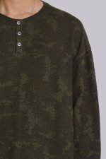 Digi Camo Waffle Henley Top - Image 4