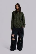 Digi Camo Waffle Henley Top - Image 2