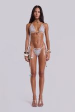 Aluna Suede Crochet Bikini Bottoms - Image 7