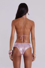 Azalea Metallic Button Mini Short Bikini Bottoms - Image 2