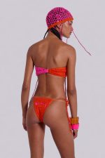 Aurea Crochet Fringe Bandeau Bikini Top - Image 3
