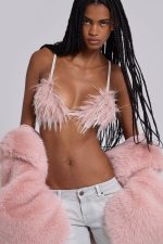 Sugar Faux Fur Bra Top