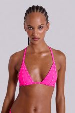 Zyra Neon Studded Triangle Bikini Top - Image 5