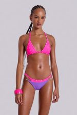 Zyra Neon Studded Triangle Bikini Top - Image 9